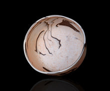 画像をギャラリービューアに読み込む, アマンダトン The Perfect Imbalance 窯変黒白磁茶盌「火舞影」