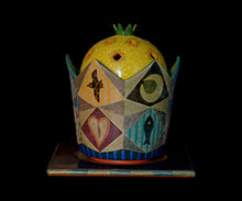 画像をギャラリービューアに読み込む, 伊藤北斗 釉刻色絵金銀彩 香炉