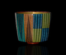 画像をギャラリービューアに読み込む, 伊藤北斗 釉刻色絵金銀彩 面取茶盌 -Moon-