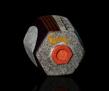 画像をギャラリービューアに読み込む, 伊藤北斗 釉刻色絵金銀彩 面取茶盌 -Moon-