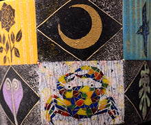 画像をギャラリービューアに読み込む, 伊藤北斗 釉刻色絵金銀彩 面取茶碗 -Chameleon-