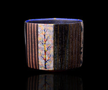 画像をギャラリービューアに読み込む, 伊藤北斗 釉刻色絵金銀彩 面取茶碗 -Moon-