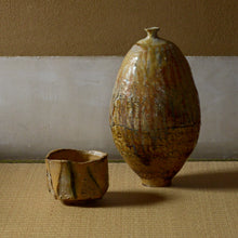 画像をギャラリービューアに読み込む, 松村遷 本沼淡雪手黄瀬戸炻黄壺 銘「龍玉」