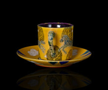 画像をギャラリービューアに読み込む, 伊藤北斗 釉刻色絵金銀彩 珈琲呑