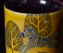 画像をギャラリービューアに読み込む, 伊藤北斗 釉刻色絵金銀彩 珈琲呑