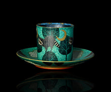 画像をギャラリービューアに読み込む, 伊藤北斗 釉刻色絵金銀彩 珈琲呑 -Raccoon-