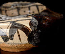 Load image into Gallery viewer, Mitsutosa black Oribe tea bowl