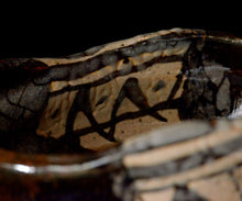 Load image into Gallery viewer, Mitsutosa black Oribe tea bowl