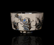 画像をギャラリービューアに読み込む, 多田幸史 幾何紋金白金銀彩茶碗 Progressive