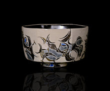画像をギャラリービューアに読み込む, 多田幸史 幾何紋金白金銀彩茶碗 Progressive