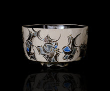 画像をギャラリービューアに読み込む, 多田幸史 幾何紋金白金銀彩茶碗 Progressive