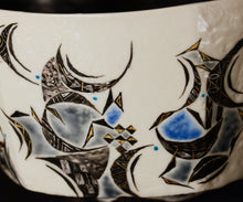 画像をギャラリービューアに読み込む, 多田幸史 幾何紋金白金銀彩茶碗 Progressive