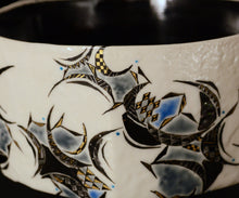 画像をギャラリービューアに読み込む, 多田幸史 幾何紋金白金銀彩茶碗 Progressive