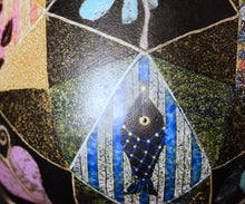 画像をギャラリービューアに読み込む, 伊藤北斗 釉刻色絵金銀彩 茶碗