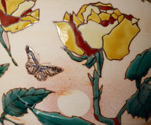 画像をギャラリービューアに読み込む, 村松道 銹朽手 薔薇と蝶の花瓶