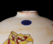 画像をギャラリービューアに読み込む, 村松道 銹朽手 薔薇と蝶の花瓶