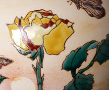 画像をギャラリービューアに読み込む, 村松道 銹朽手 薔薇と蝶の花瓶