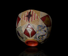 画像をギャラリービューアに読み込む, 伊藤北斗 釉刻色絵金銀彩 茶碗