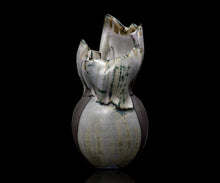 画像をギャラリービューアに読み込む, 加藤真美 フロスト釉 黒磁花入