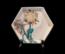 画像をギャラリービューアに読み込む, 村松道 銹朽手 向日葵文六角皿