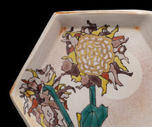 画像をギャラリービューアに読み込む, 村松道 銹朽手 向日葵文六角皿