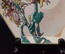 画像をギャラリービューアに読み込む, 村松道 銹朽手 向日葵文六角皿