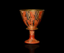 画像をギャラリービューアに読み込む, 多田幸史 赤絵幾何紋白金彩 馬上杯