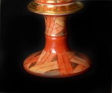 画像をギャラリービューアに読み込む, 多田幸史 赤絵幾何紋白金彩 馬上杯