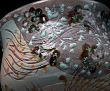 画像をギャラリービューアに読み込む, アリシェルナジロフ 草花文線刻一珍茶碗