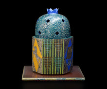 画像をギャラリービューアに読み込む, 伊藤北斗 釉刻色絵金銀彩 面取香炉