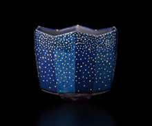 画像をギャラリービューアに読み込む, 伊藤北斗 釉刻色絵金銀彩 面取茶盌