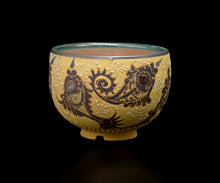 画像をギャラリービューアに読み込む, アリシェルナジロフ 魚文線刻一珍切高台茶碗