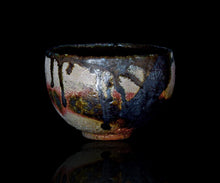 画像をギャラリービューアに読み込む, 吉見螢石 窯変須恵茶盌 銘「錦秋」