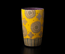 画像をギャラリービューアに読み込む, 伊藤北斗 釉刻色絵金銀彩 広口壺