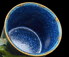 画像をギャラリービューアに読み込む, 伊藤北斗 釉刻色絵金銀彩 珈琲呑 猫A