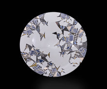 画像をギャラリービューアに読み込む, 多田幸史 幾何紋金白金彩 大鉢