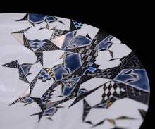 画像をギャラリービューアに読み込む, 多田幸史 幾何紋金白金彩 大鉢