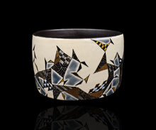 画像をギャラリービューアに読み込む, 多田幸史 幾何紋金白金銀彩 茶碗