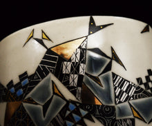 画像をギャラリービューアに読み込む, 多田幸史 幾何紋金白金銀彩 茶碗