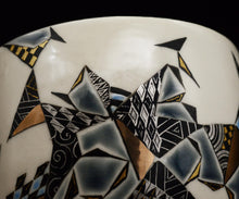 画像をギャラリービューアに読み込む, 多田幸史 幾何紋金白金銀彩 茶碗