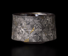 画像をギャラリービューアに読み込む, 多田幸史 幾何紋白金彩 茶碗