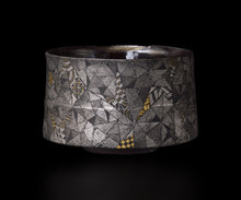 画像をギャラリービューアに読み込む, 多田幸史 幾何紋白金彩 茶碗