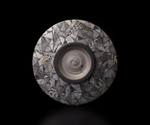 画像をギャラリービューアに読み込む, 多田幸史 幾何紋白金彩 茶碗
