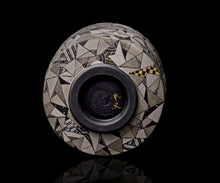 画像をギャラリービューアに読み込む, 多田幸史 幾何紋白金彩 一服碗