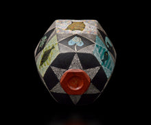 画像をギャラリービューアに読み込む, 伊藤北斗 釉刻色絵金銀彩 面取茶盌