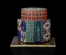 画像をギャラリービューアに読み込む, 伊藤北斗 釉刻色絵金銀彩 面取香炉