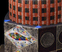 画像をギャラリービューアに読み込む, 伊藤北斗 釉刻色絵金銀彩 面取香炉