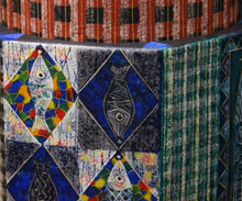 画像をギャラリービューアに読み込む, 伊藤北斗 釉刻色絵金銀彩 面取香炉