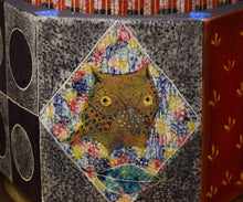 画像をギャラリービューアに読み込む, 伊藤北斗 釉刻色絵金銀彩 面取香炉