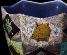 画像をギャラリービューアに読み込む, 伊藤北斗 釉刻色絵金銀彩 面取茶盌